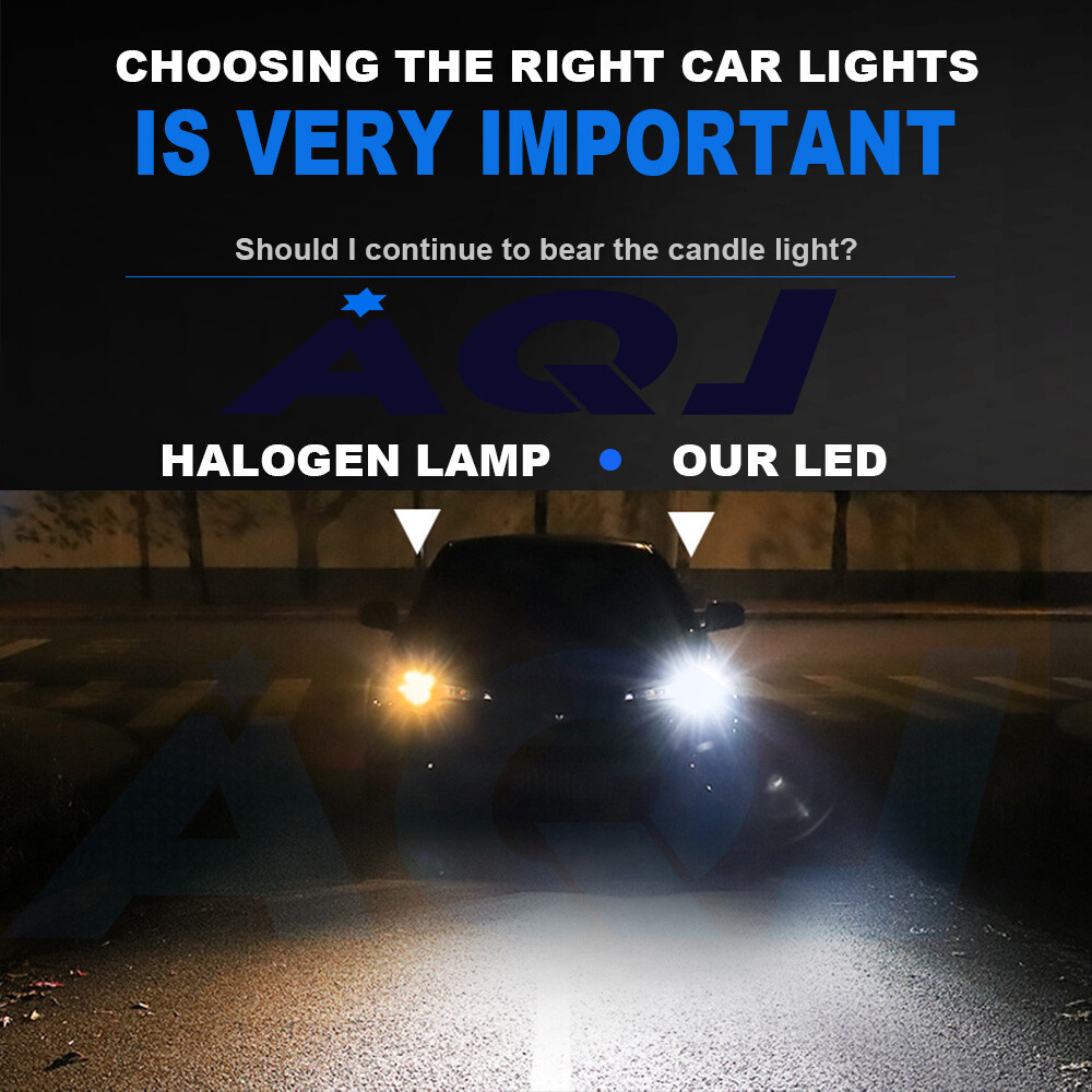 2pcs LED Headlight Kit 9006 HB4 HB4U 6000K 100W 15000LM low Beam Fog Bulbs Pair