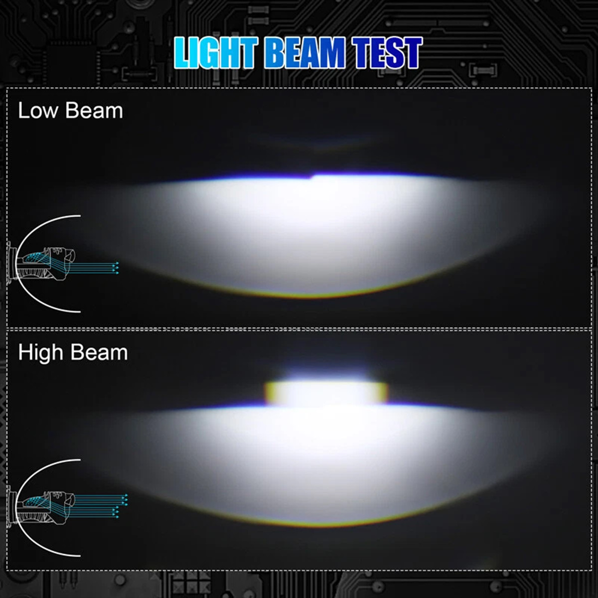 2x H4/9003 LED Projector Lens Hi-Lo Beam 160W Headlight Bulb 68000Lm 6000K White