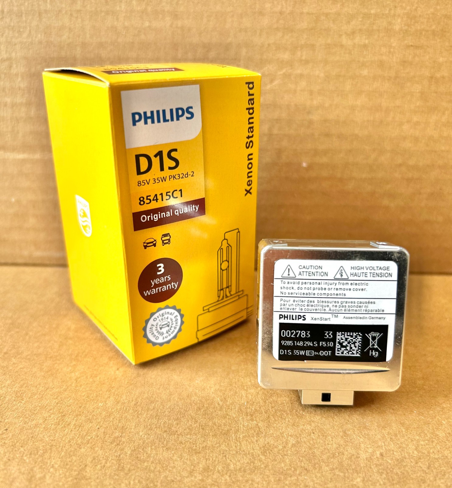 New OEM Philips XenStart D1S Xenon Headlight HID 4300k Light Bulb 9285 148 294