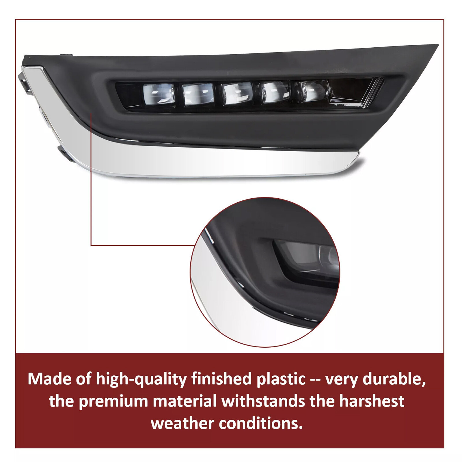 For Honda CRV CR-V 2017-2019 LED DRL Daytime Running Fog Lamp Lights w/Brackets