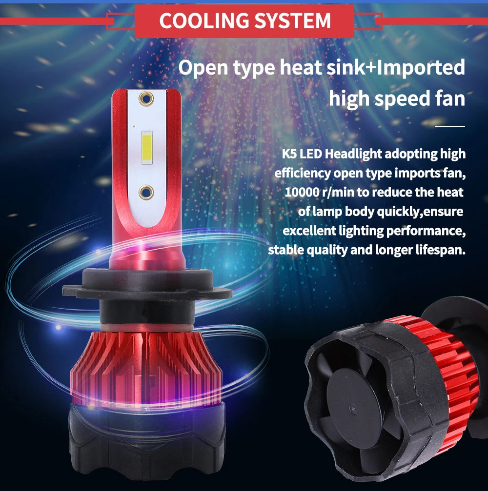 9006 HB4 2PCS LED Headlight 6000K Low Beam Bulb White PAIR Bright 6000K
