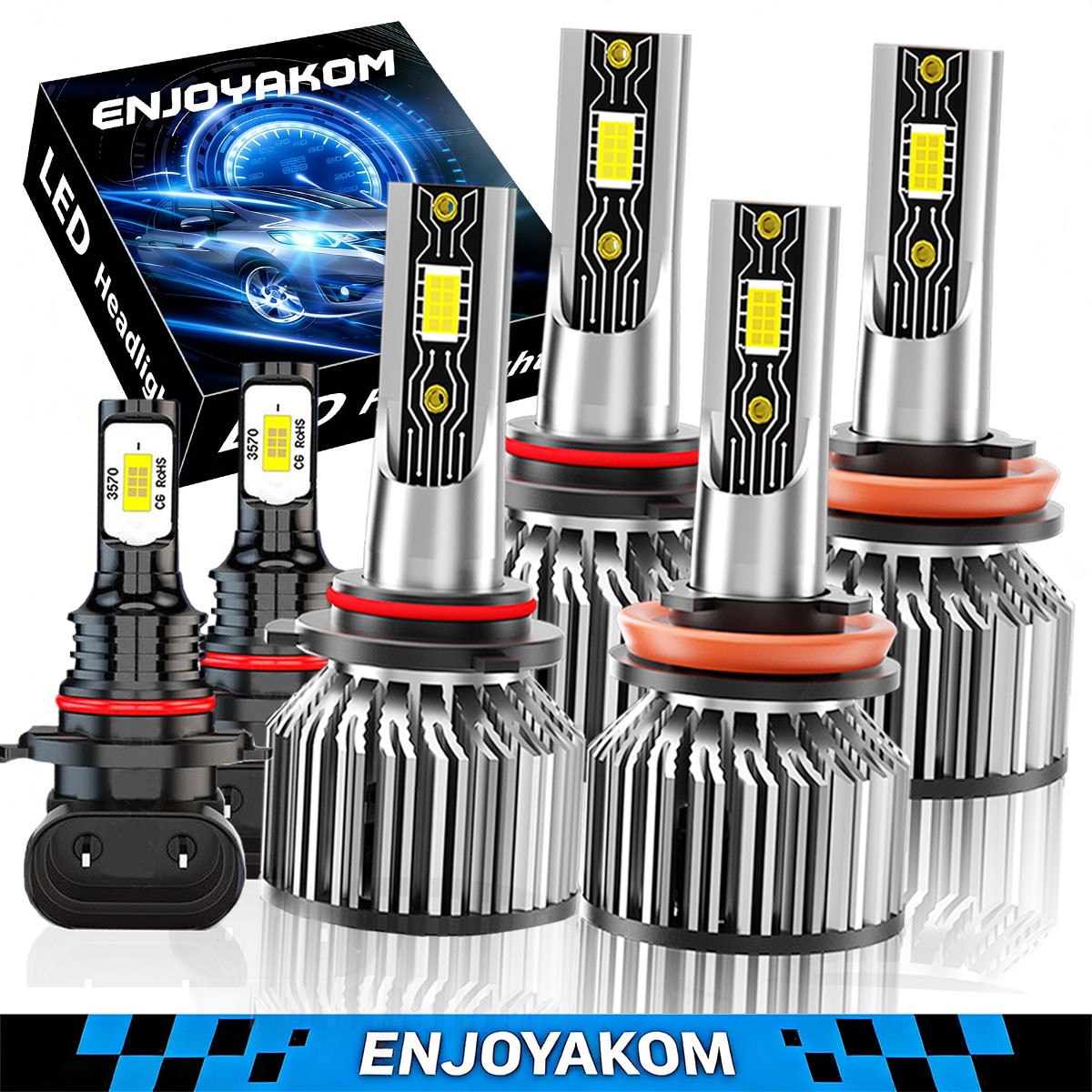 For Ford F-150 2015-2021 LED Headlight Kit Bulbs Super Bright Cool White 72000LM