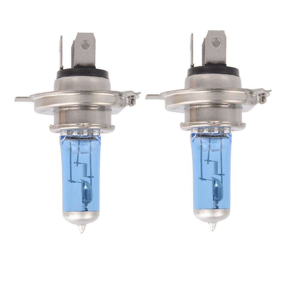 2x H4/9003/HB2 Halogen 100/90W 12V Dual Low-Beam Headlight Bulbs Xenon White