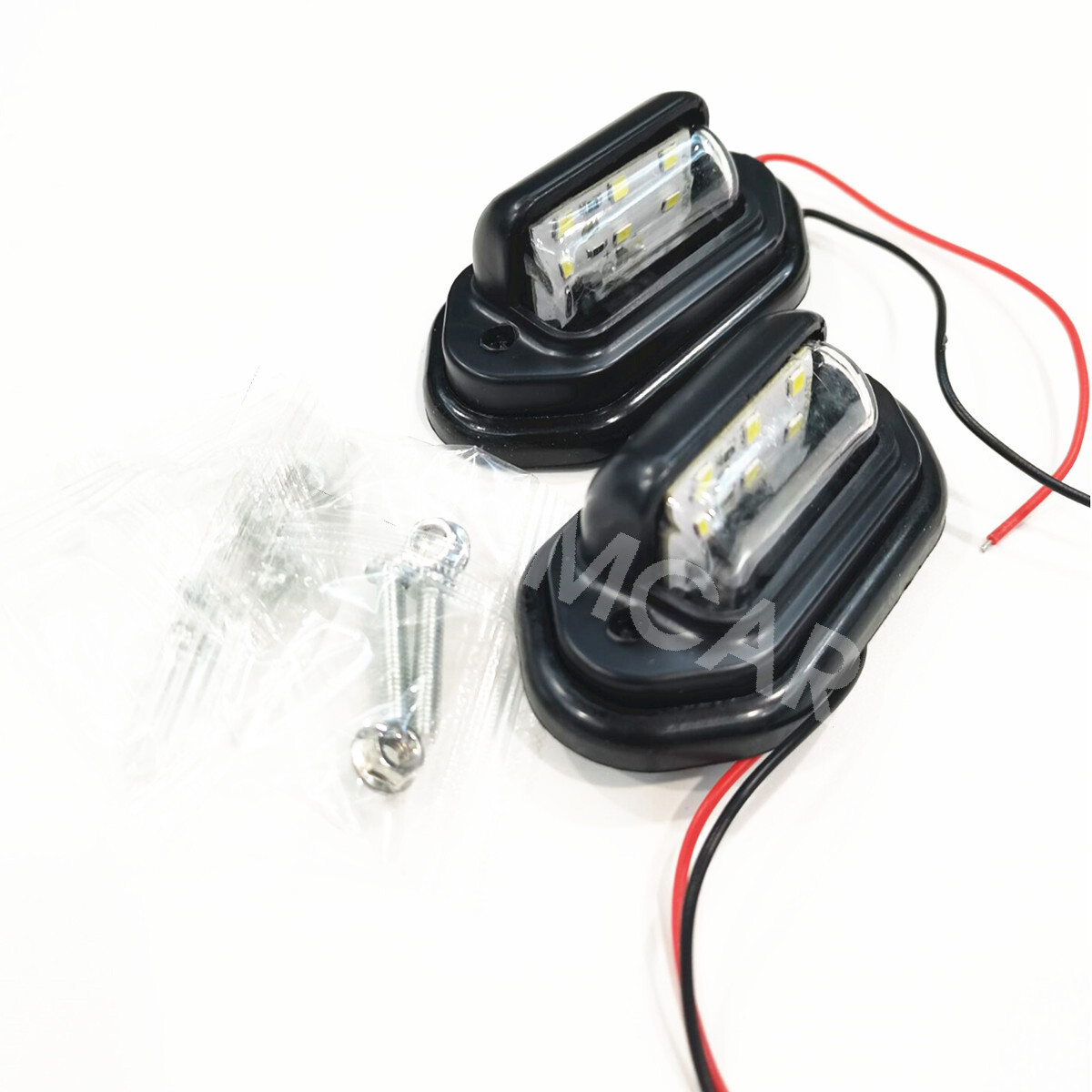 2 Pcs LED License Plate Lamp Tail Light For Car Boat Truck Waterproof 12-24V