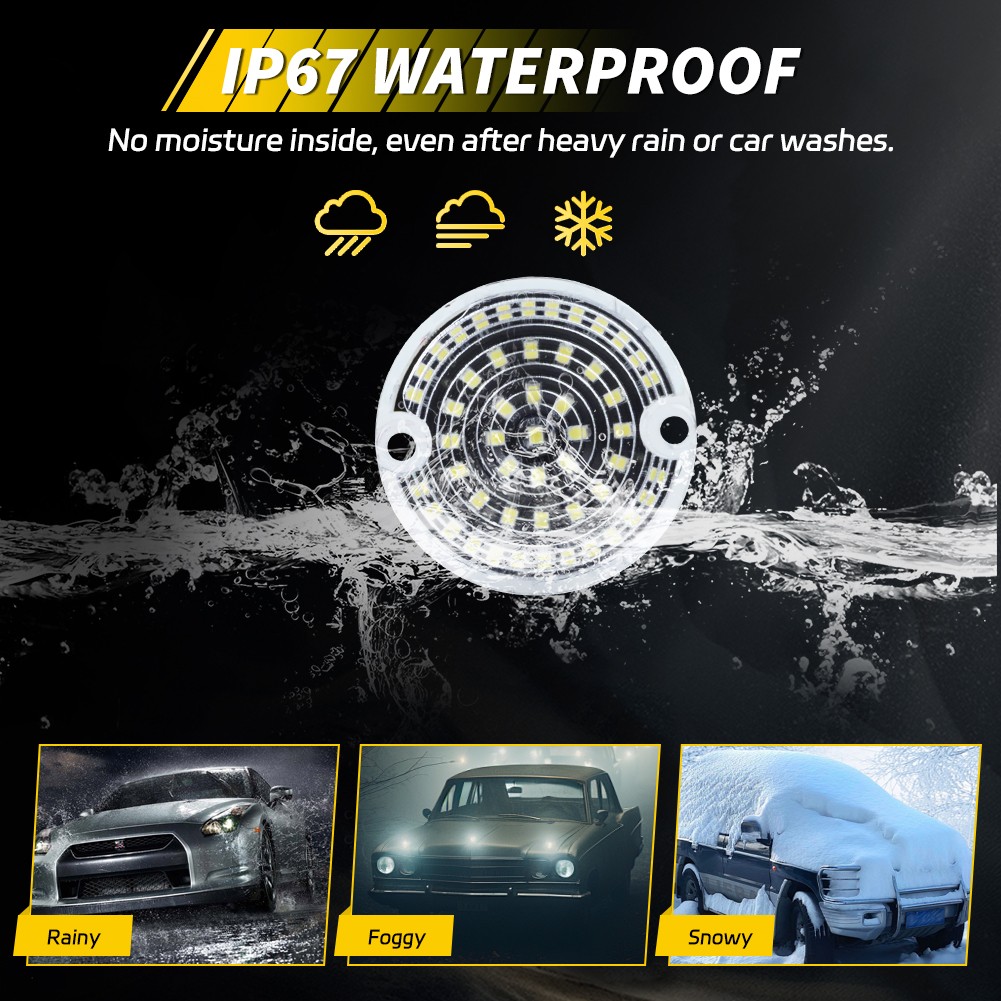 Clear White LED Backup Light Lens For 64-68 Ford Mustang & 67-68 Mercury Cougar