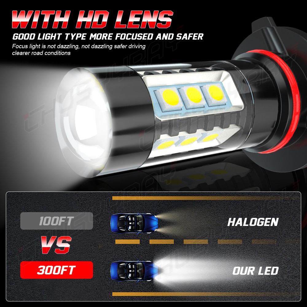For 04-14 Ford F150 10000K LED Headlight Hi/Lo+Fog Light 4 Bulbs H13 H10 Kit