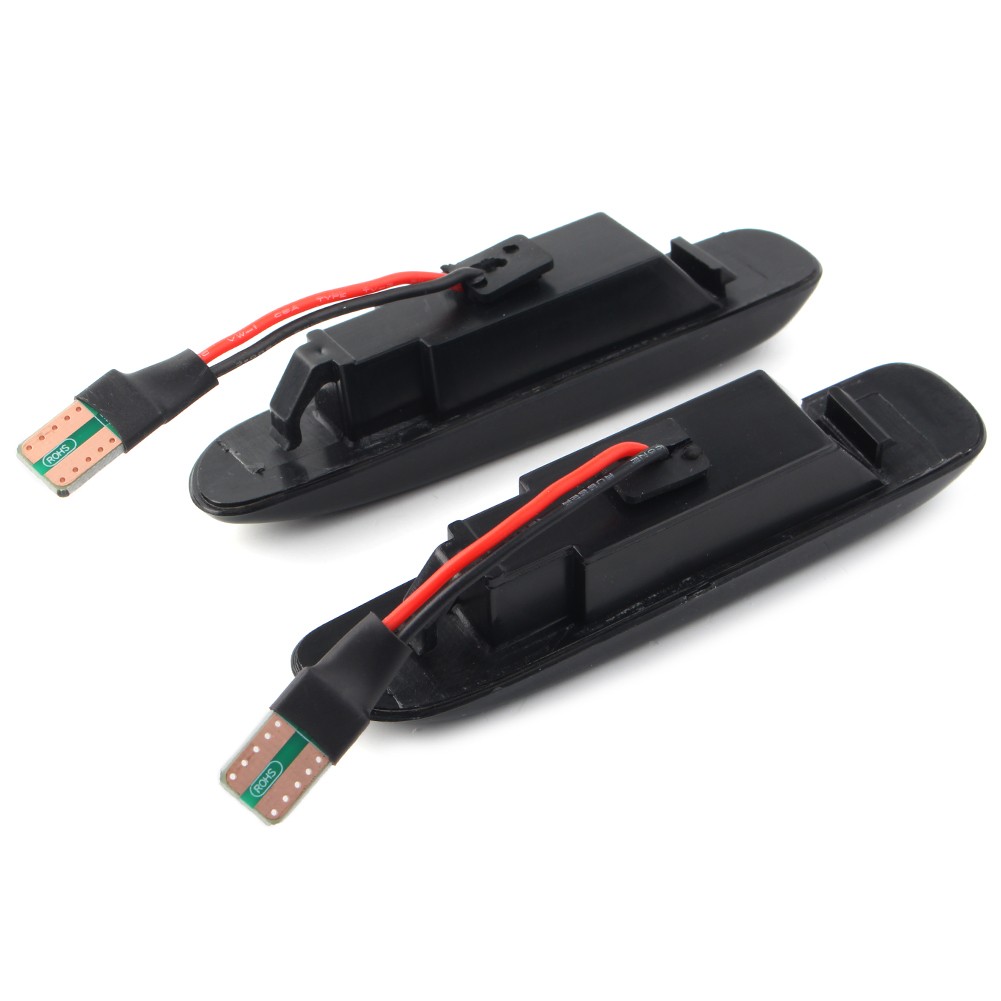 LED Sequential Dynamic Side Marker Turn Signal Light For BMW 3 Series E46 Black