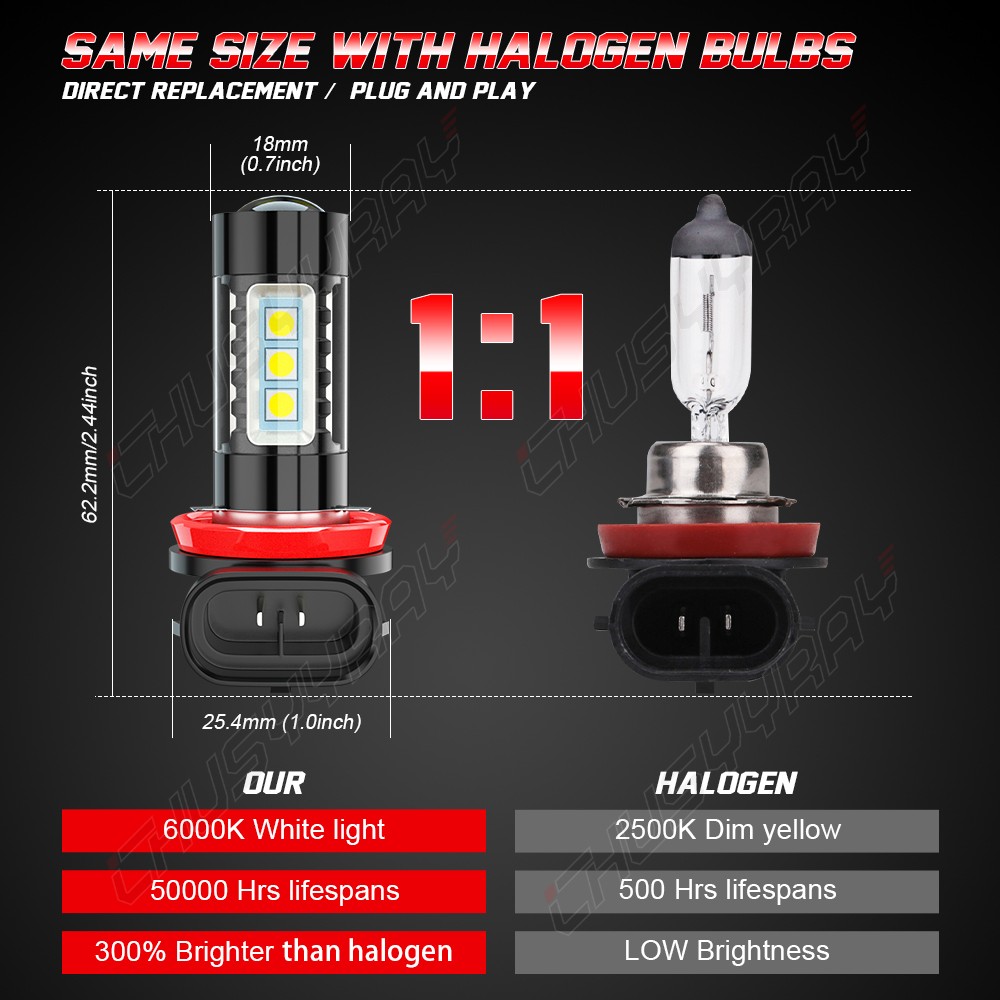 For Nissan Kicks 2017-2020 -6x H9 H11 H11 LED Headlight Hi/Lo + Fog Light Bulbs
