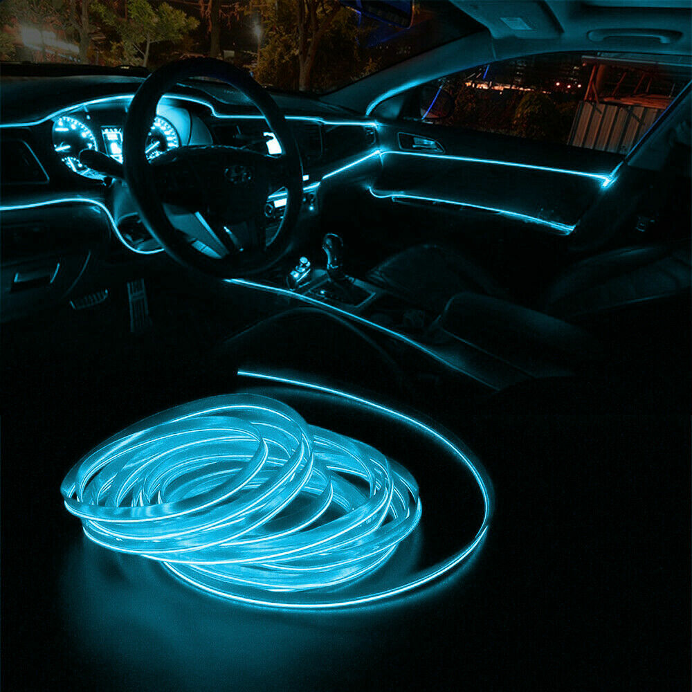 9.8FT Auto Car Interior Atmosphere Wire Strip Light LED Decor Lamp Accessories
