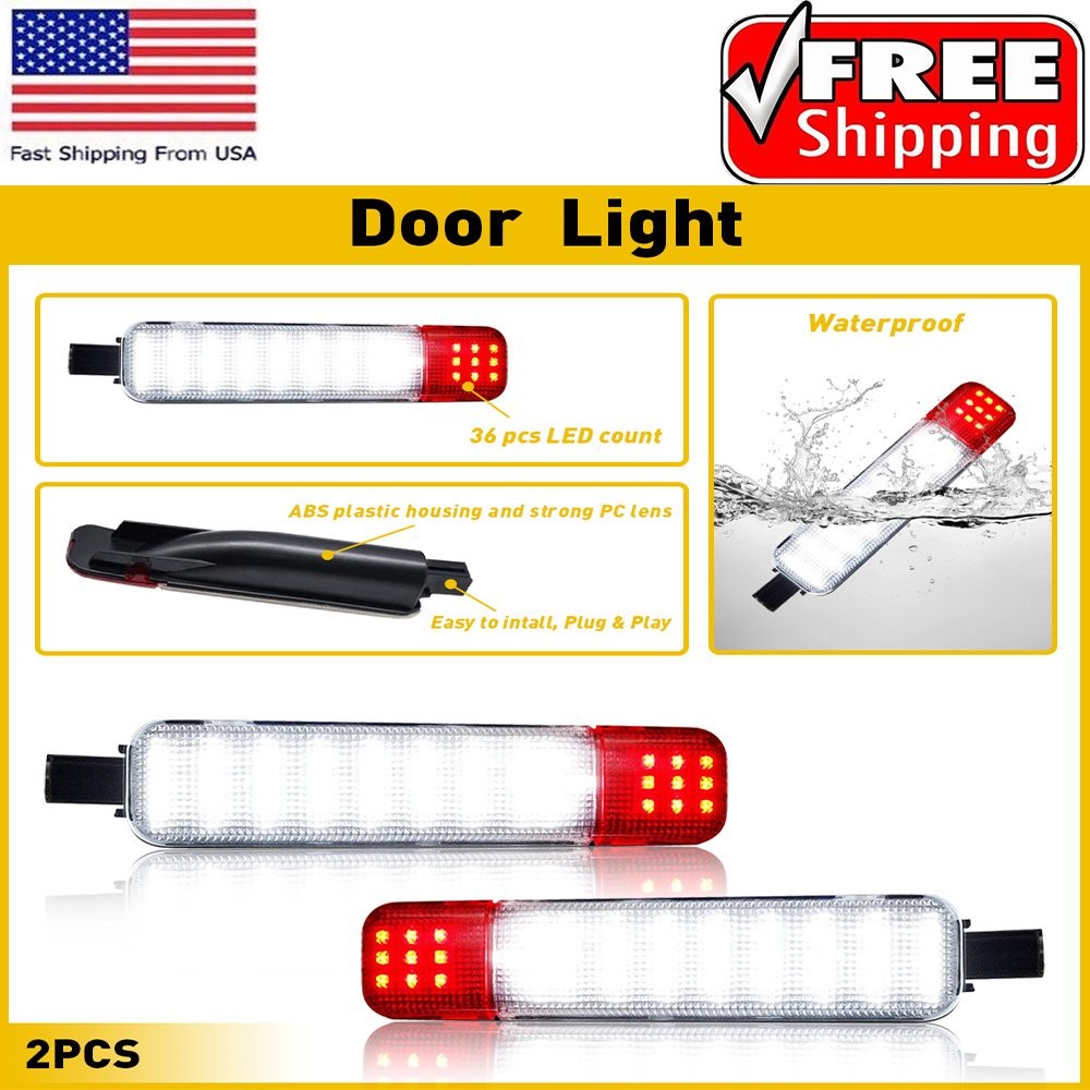 Fit Chevrolet GMC Cadillac Hummer Door Lights Car Left + Right Side Accessories