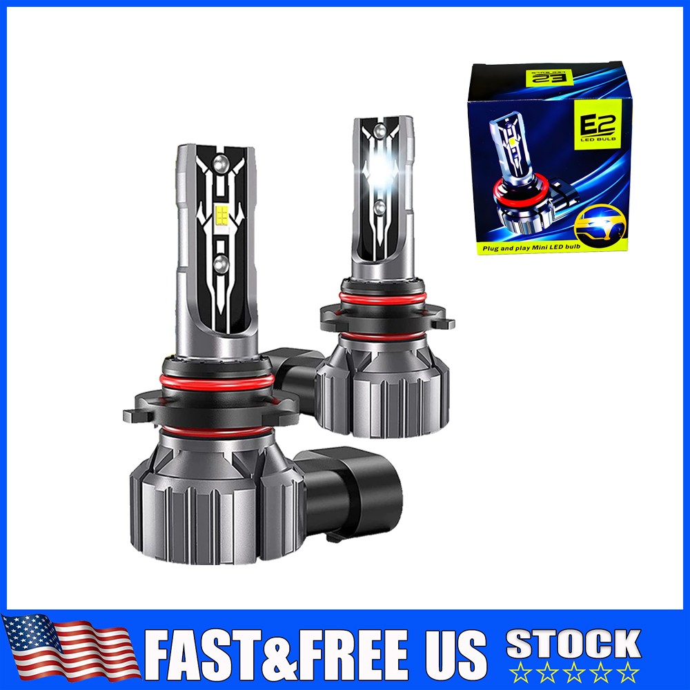 9006 LED Headlight Bulb Conversion Kit Low Beam White Super Bright 6500K 2PCS