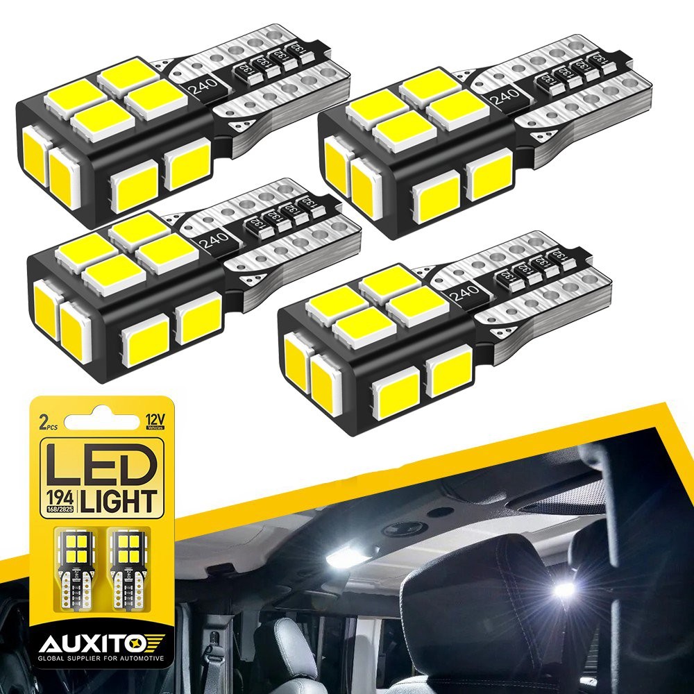 AUXITO 14-LED T10 194 168 2825 W5W License Plate Dome Map Door Trunk Light 800LM