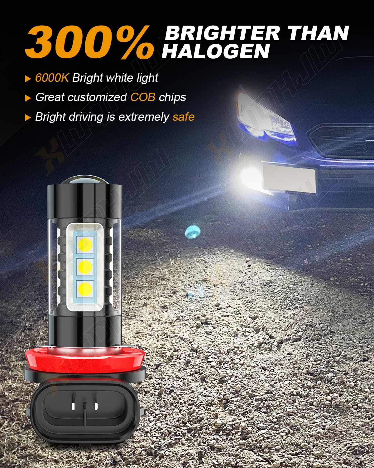For Suzuki Swift 2007-2015 H4 LED Headlight Hi Lo Beam H11 Fog Light Bulb Combo