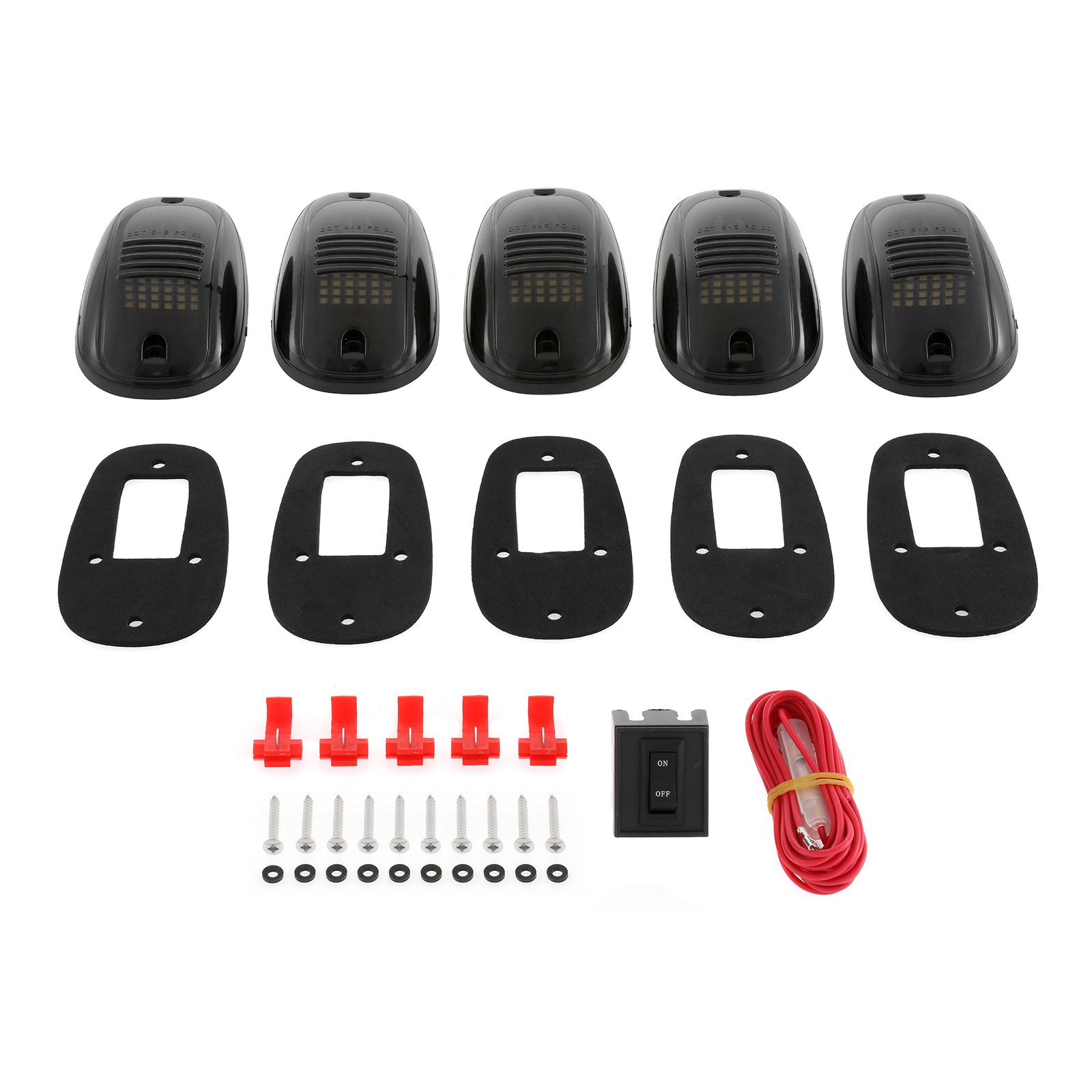 For Peterbilt Kenworth Freightliner White LED Cab Roof Marker Lights Indicator