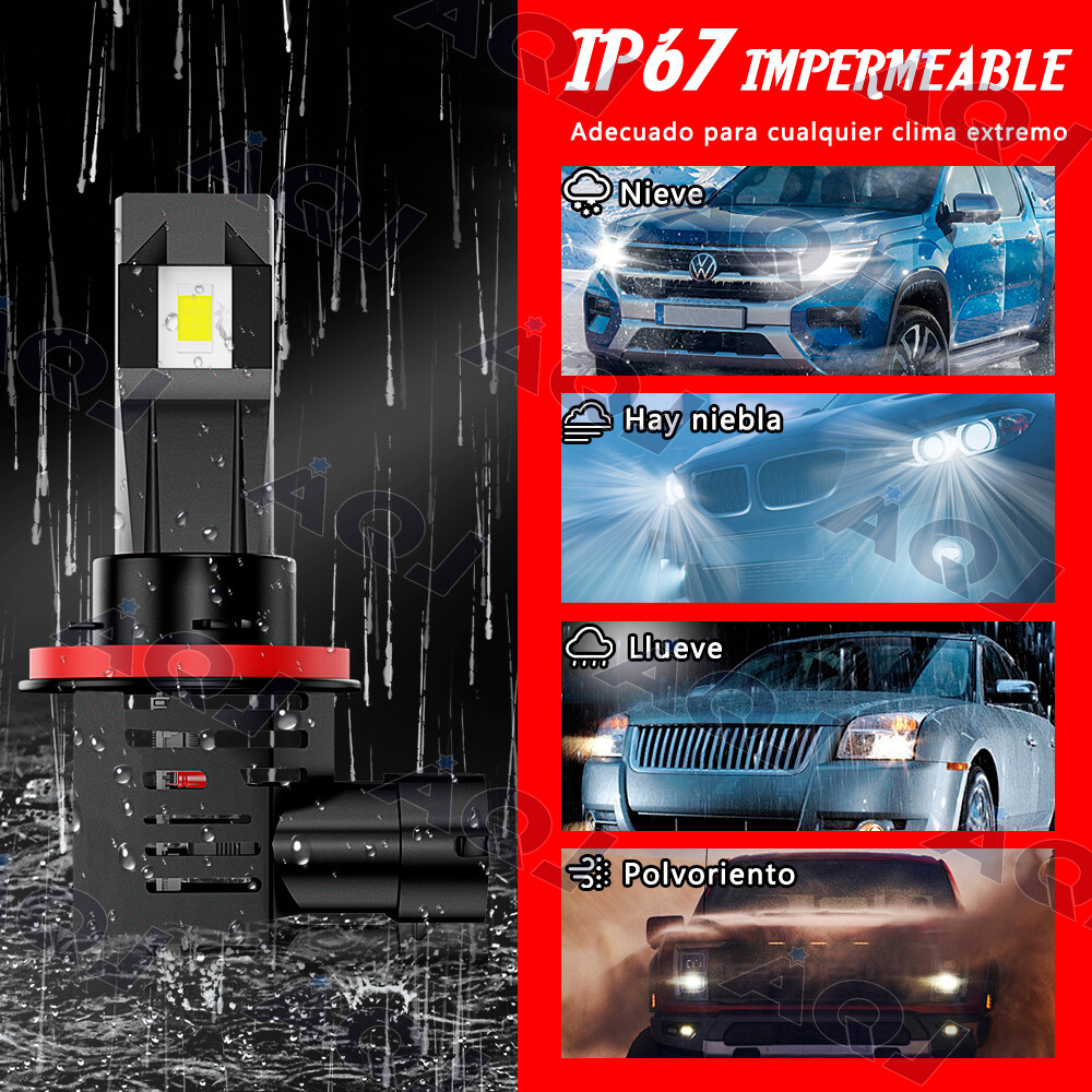 For Chevy Tahoe 2007-2022 4x 9005 H11 6000K LED Headlight Bulbs Hi-Low Beam