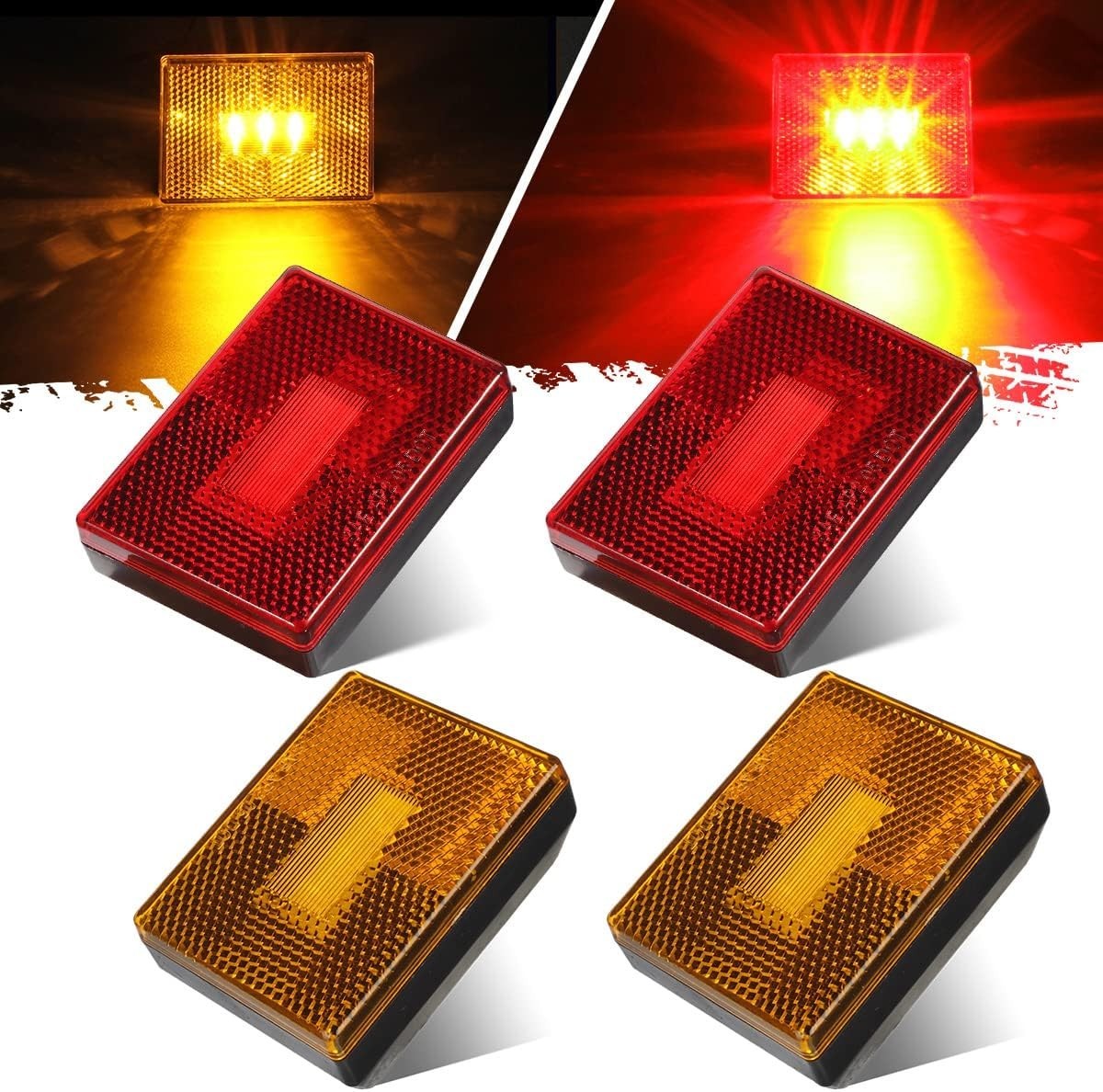 Durable LED Clearance & Side Marker Lights – Amber/Red for Trailers & Trucks