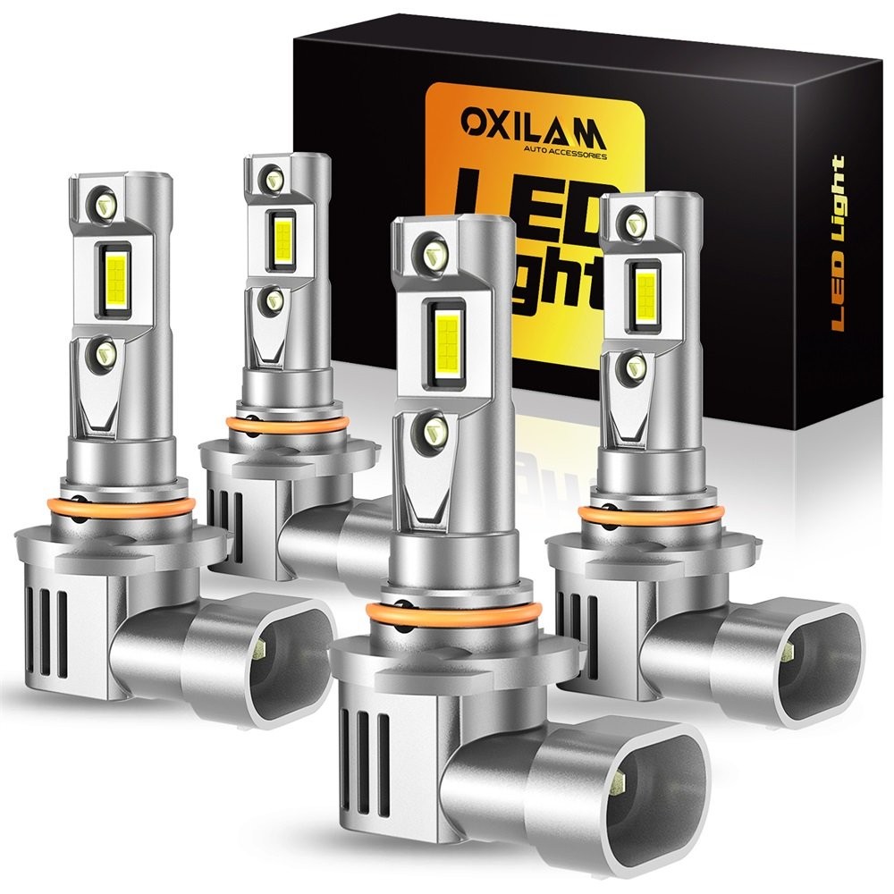 OXILAM LED Headlight Bulbs 9005 9006 Combo Cool White Light PlugPlay 6500K 4-20X