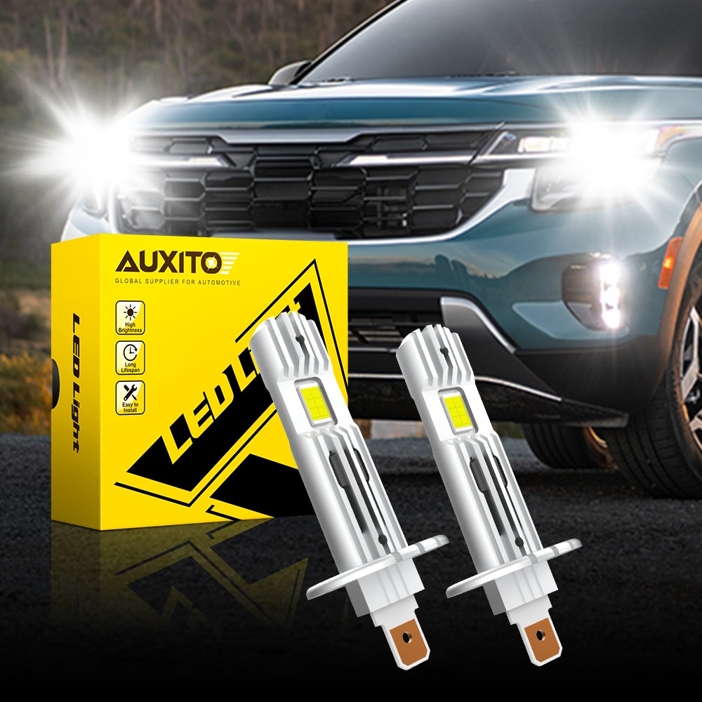 2X AUXITO H1 LED Headlight Bulbs Conversion Kit High Low Beam Super Bright 6500K