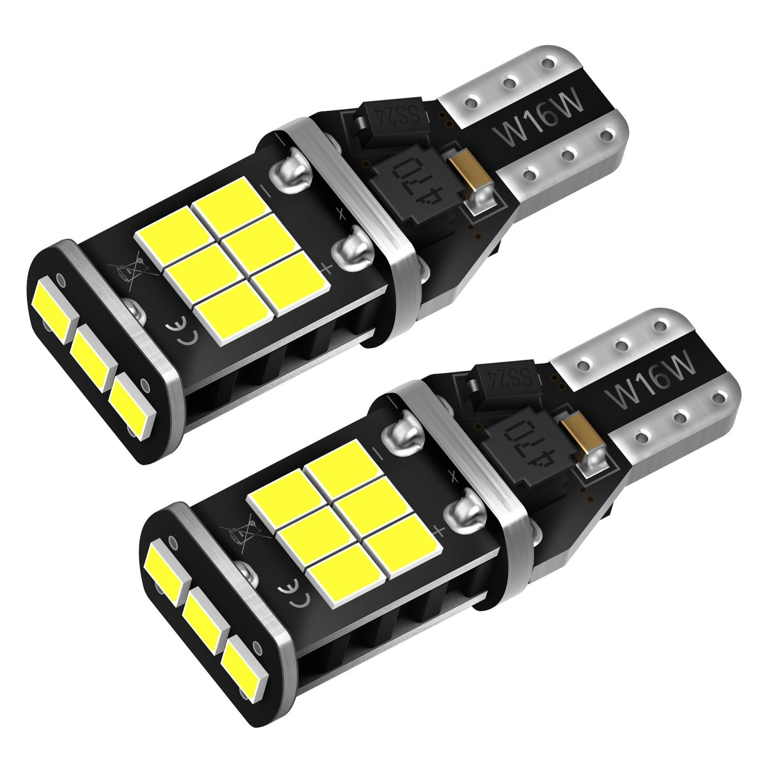 921 LED Reverse Back Up Light Bulb 912 W16W 904 906 T15 Super White 6000K 2400LM