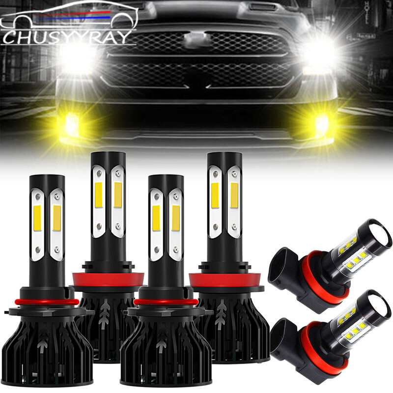 For Ford Edge 2007-2010 6x 6000K+3000K Combo K9 LED Headlight Fog Light Bulb NEW