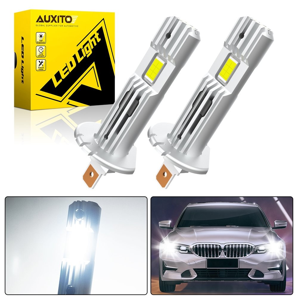 AUXITO H1 LED Headlight Bulb High Low Beam 6500K Super White 10000LM White SL