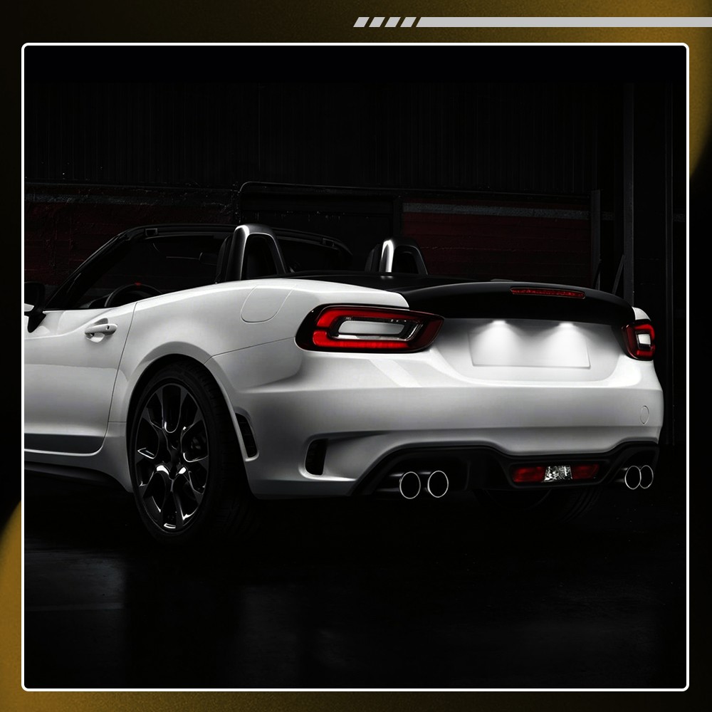 Clear For Mazda 2006-2015 MX-5 Miata Rear White LED License Plate Tag Lights EJ