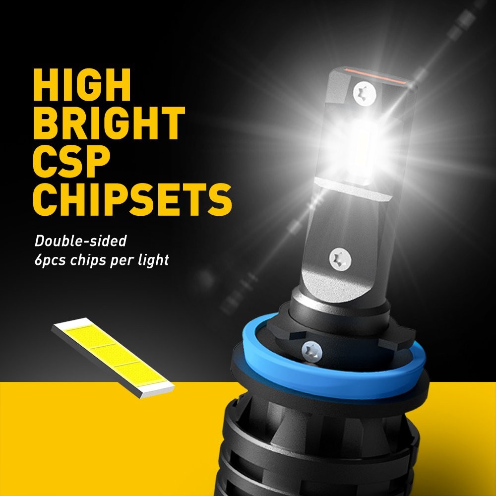 8x 9005 H11 LED Headlight Bulbs High Low Beam Kit 20000LM 6500K Xenon HID White
