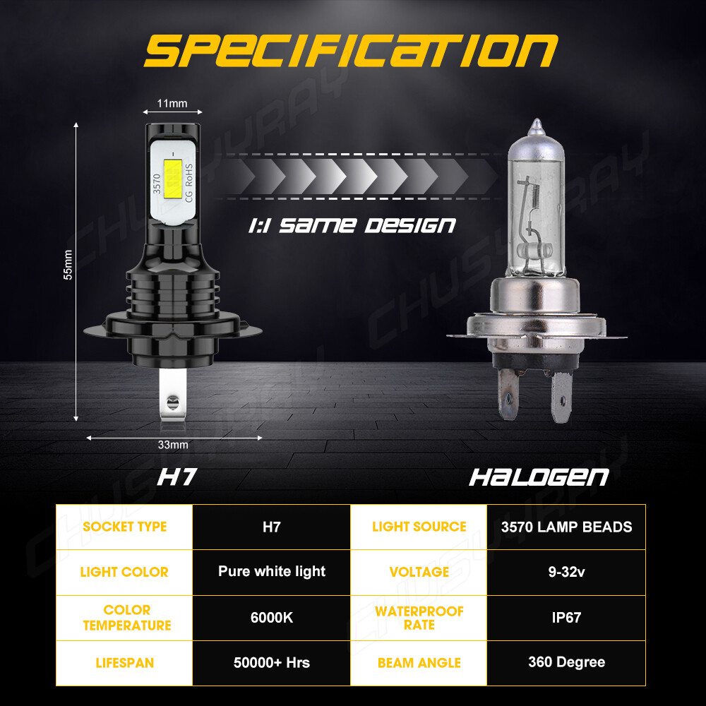 For Yamaha Yzf R1 2004-2008 2009 2010 2011 2012 2013 2014 H7 LED Headlight Kit