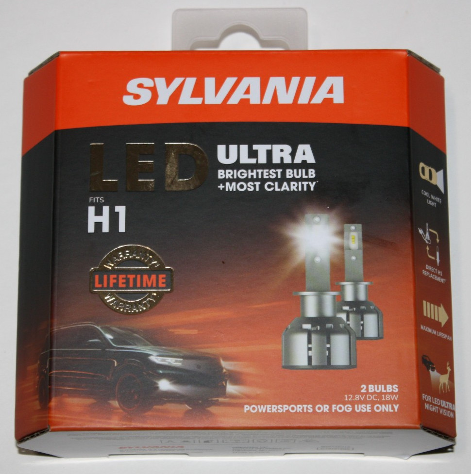 SYLVANIA H1 Ultra LED 2 Bulbs H1LEDHP.BX2 6000K BRAND NEW