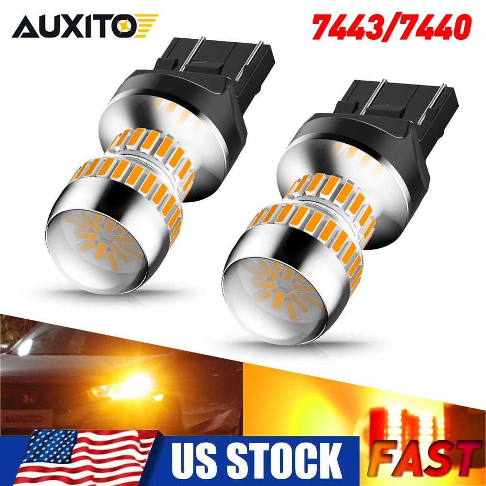 AUXITO 7443 7440 Amber Yellow LED Turn Signal Parking Light Bulbs Error Free GUS