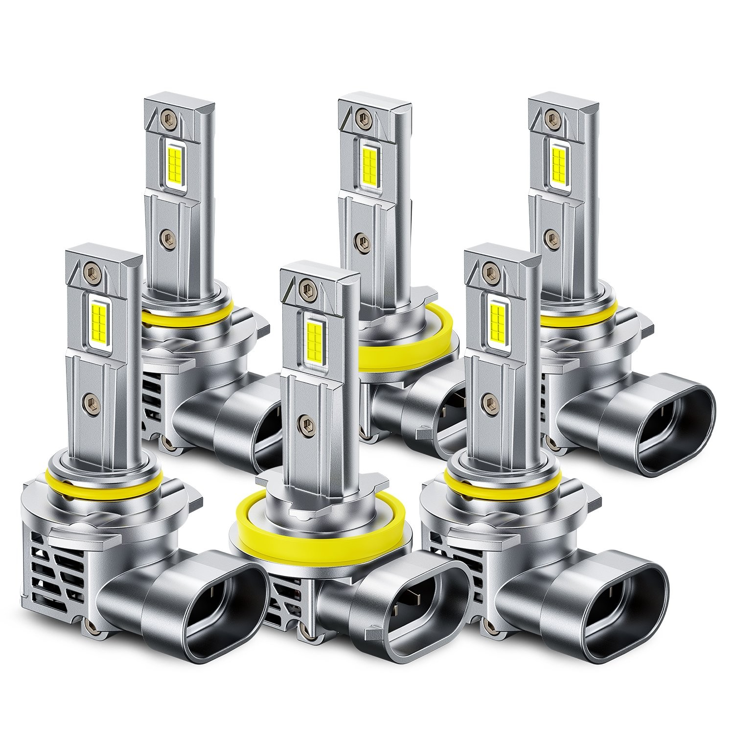 9005 9006 H11 Combo LED Headlight High Low Beam Bulbs 6500K Cold White 800000LM