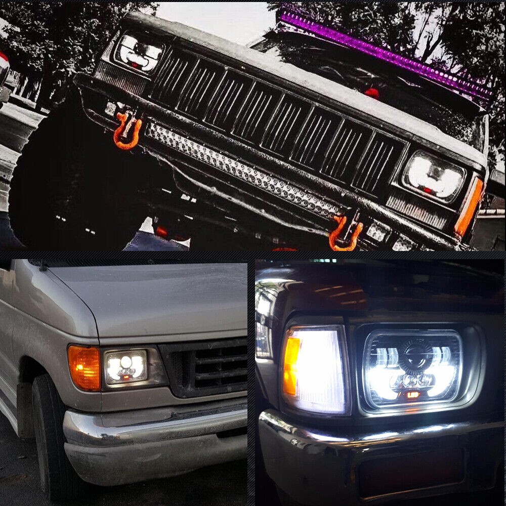 Ultra-bright 5X7″7×6″ inch Rectangle LED Hi/Lo Beam Headlight DRL 180W Headlamps
