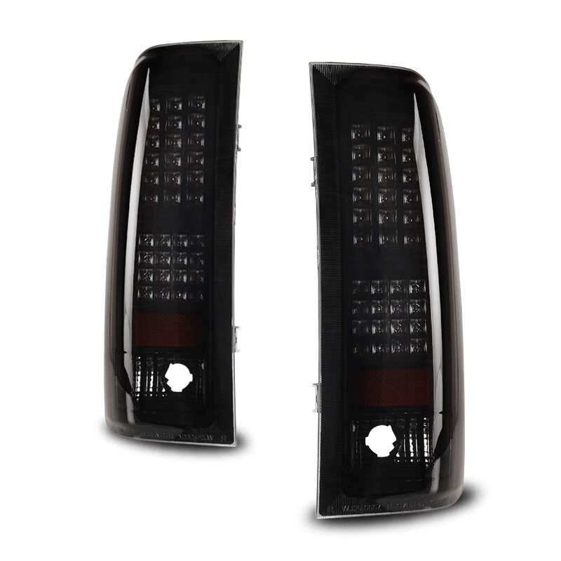For 2007-2014 Chevy Silverado 1500 2500 LED Tail Lights Black Smoke Rear Lamps