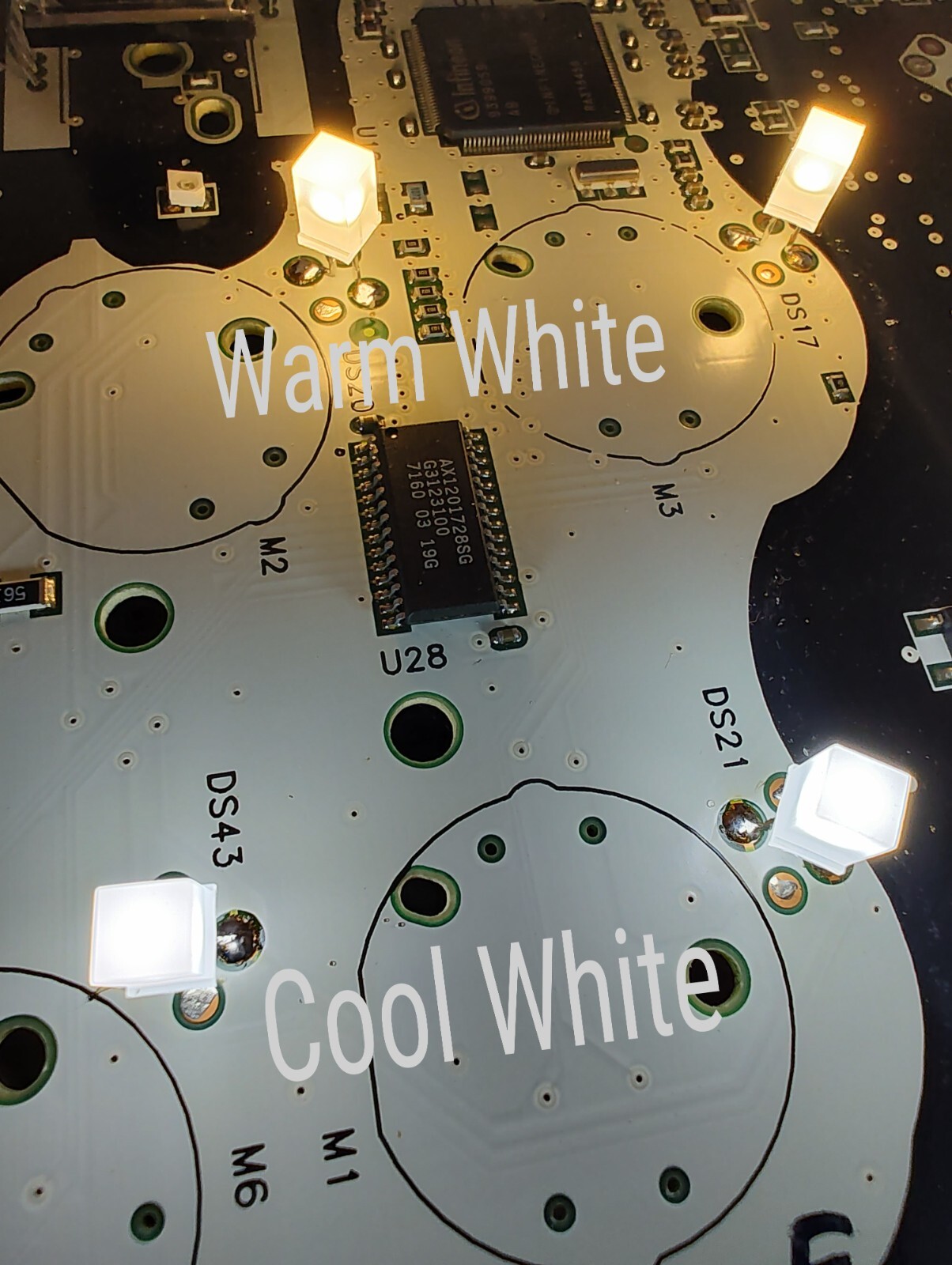 Warm White 3mm 12v LED Cubes for GM Dash Bulbs Switches Built In Resistor 50 Qty