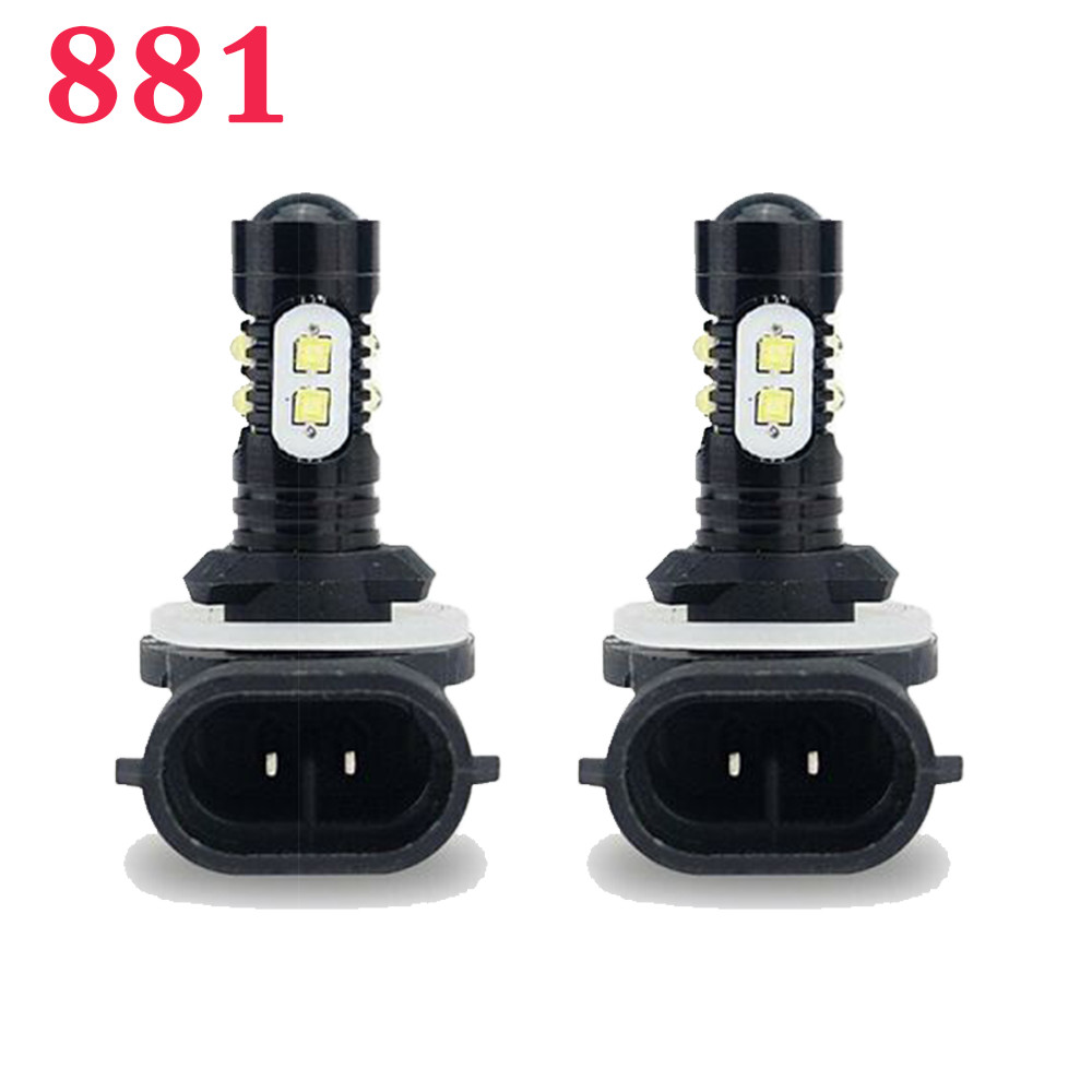 For Hyundai Santa Fe 2007-2012 881 LED Fog Light Bulbs DRL Driving Lamps White