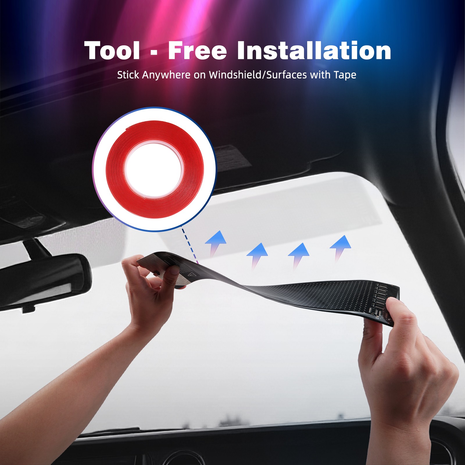 2Pcs Truck Windshield Car Devil Eyes Light APP Remote Smart Eye Lamp Soft Screen