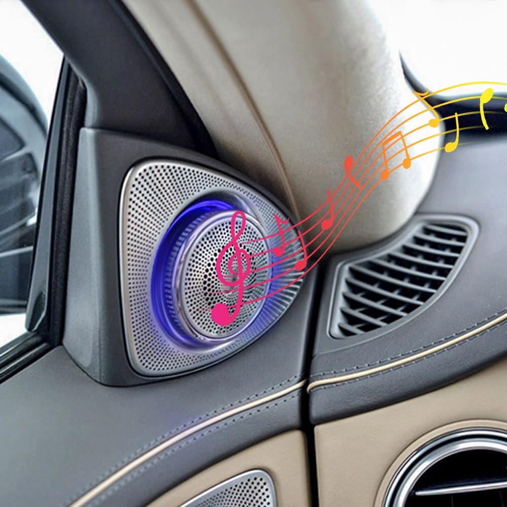 64 Colors 3D Rotating Speaker Tweeter For Mercedes-Benz C-Class W205 2019-2021