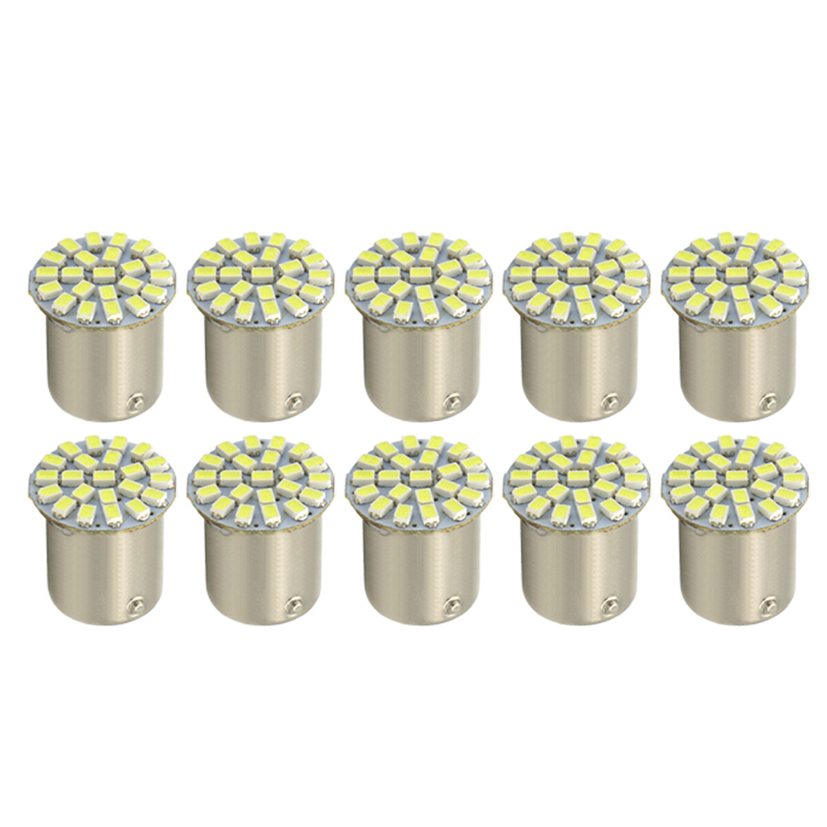 10Pcs 1157 BA15D Car LED Bulb 1206 22SMD Light Brake/Turn/Tail/Revese Lamp White