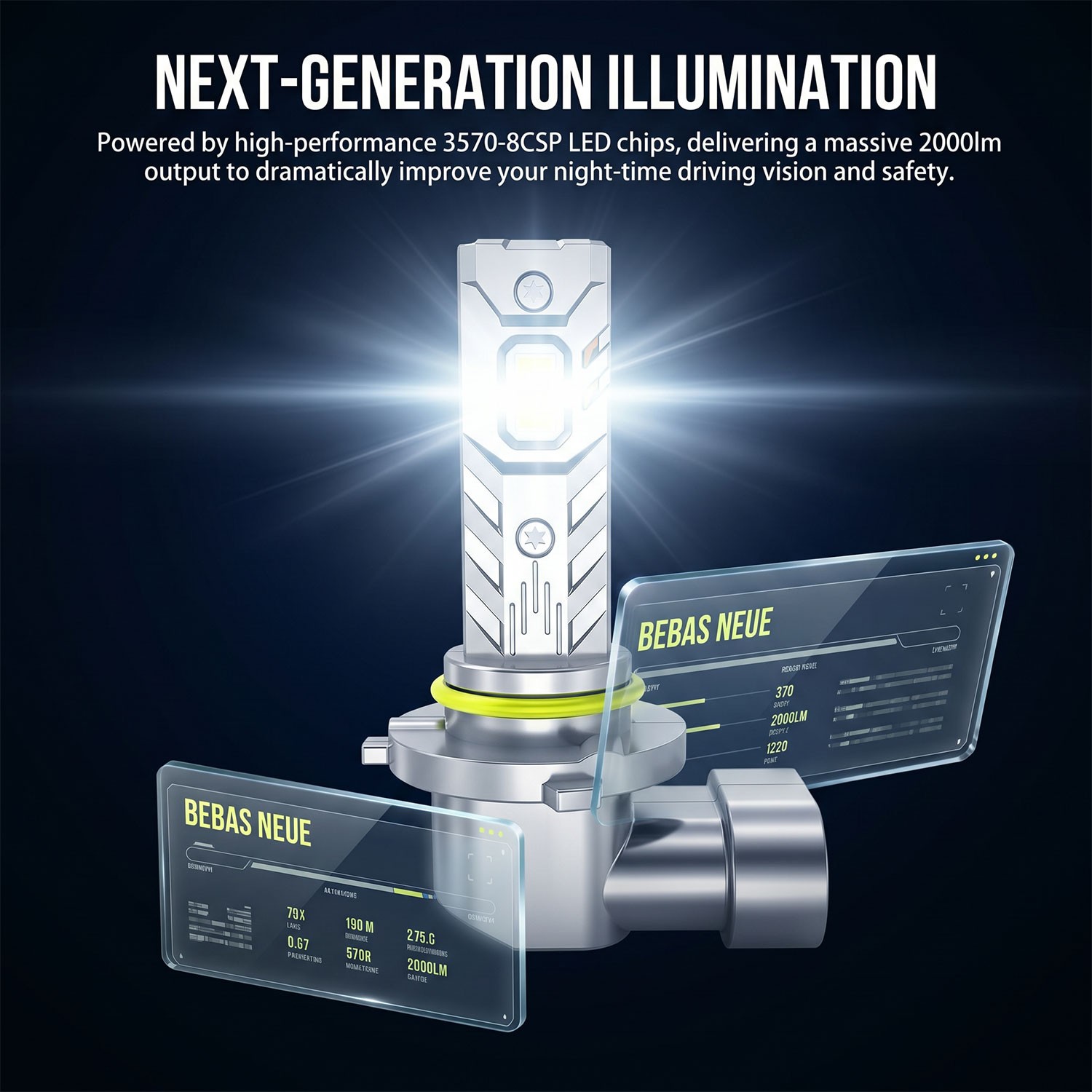 6500k LED Headlight Bulb 9005/HB3 9006/HB4 Hi/Lo Beam For Toyota Camry 1992-1996