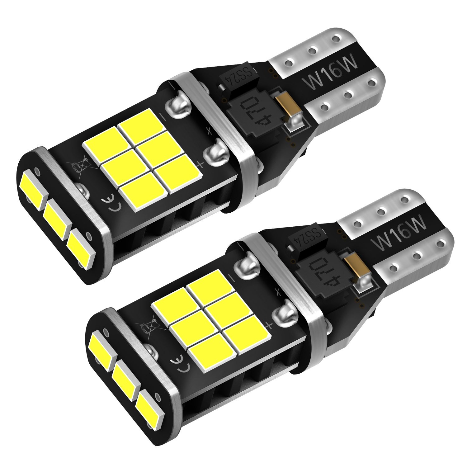 4pcs 1000LM CANBUS T15 921 912 LED Backup Reverse Light Super Bright White 6000K