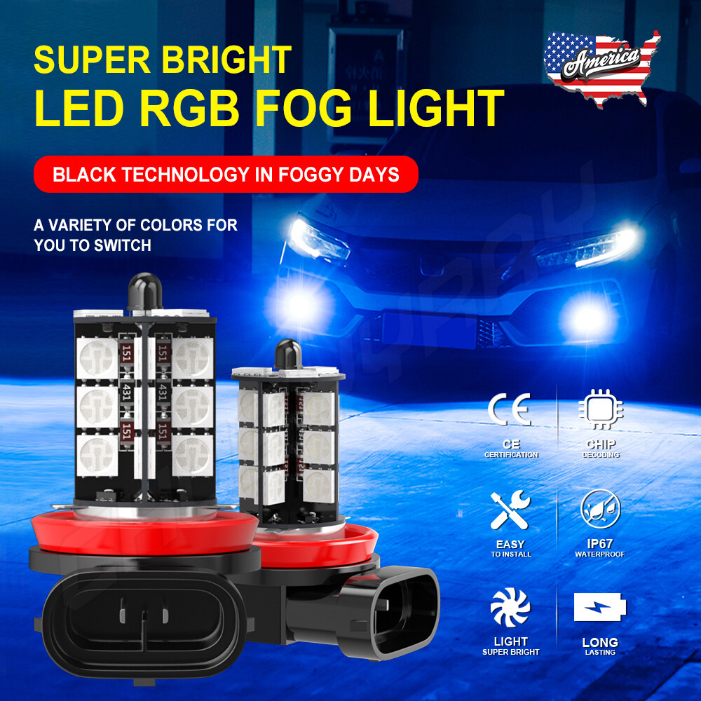 Error Free H11 LED projector RGB Fog Light Bulbs For BMW E90 325 328 335i