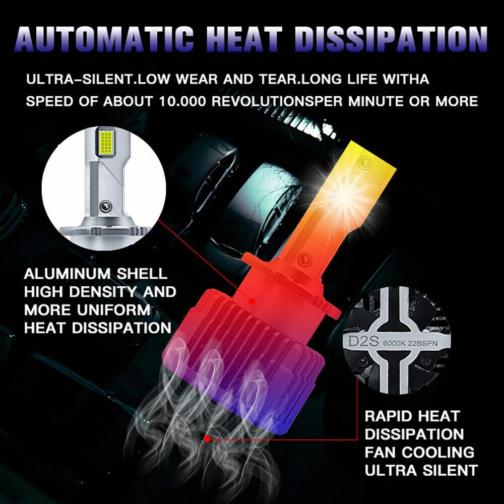 2x D2S D2R LED White Headlight Bulbs w/HID Conversion For BMW E46 325i M3 Etc