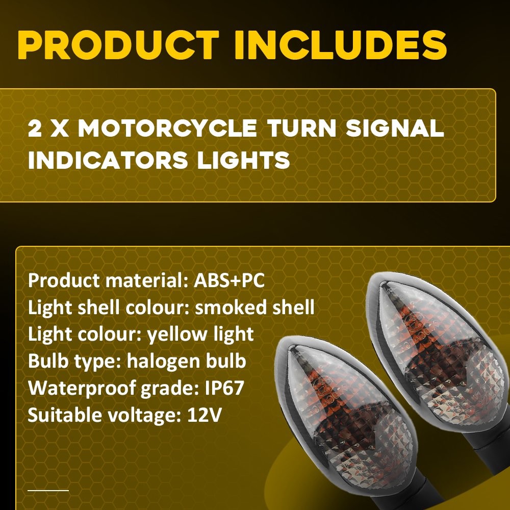 2-20 Front Rear Turn Signal Light Amber For Yamaha YZF R125 R15 R6 R25 R3 R1 EXC