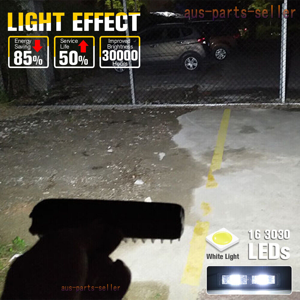 2X LED Work Lights 6 Inch 48W 12V Driving Strip Flood Beam light Bar SUV Offroad