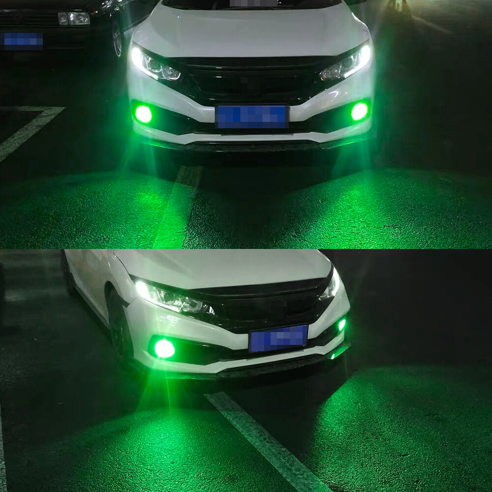 2pcs Bright Green Fog Lights Lamp H11 H8 LED Bulbs Fit for Honda Civic 2006-2020