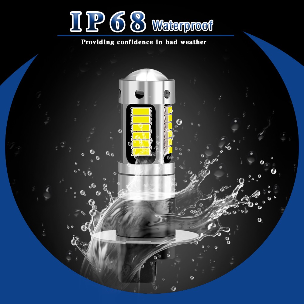 2x H3 LED 100W Extremely Bright 6000K Cool White Fog Light Lamp Driving Bulbs