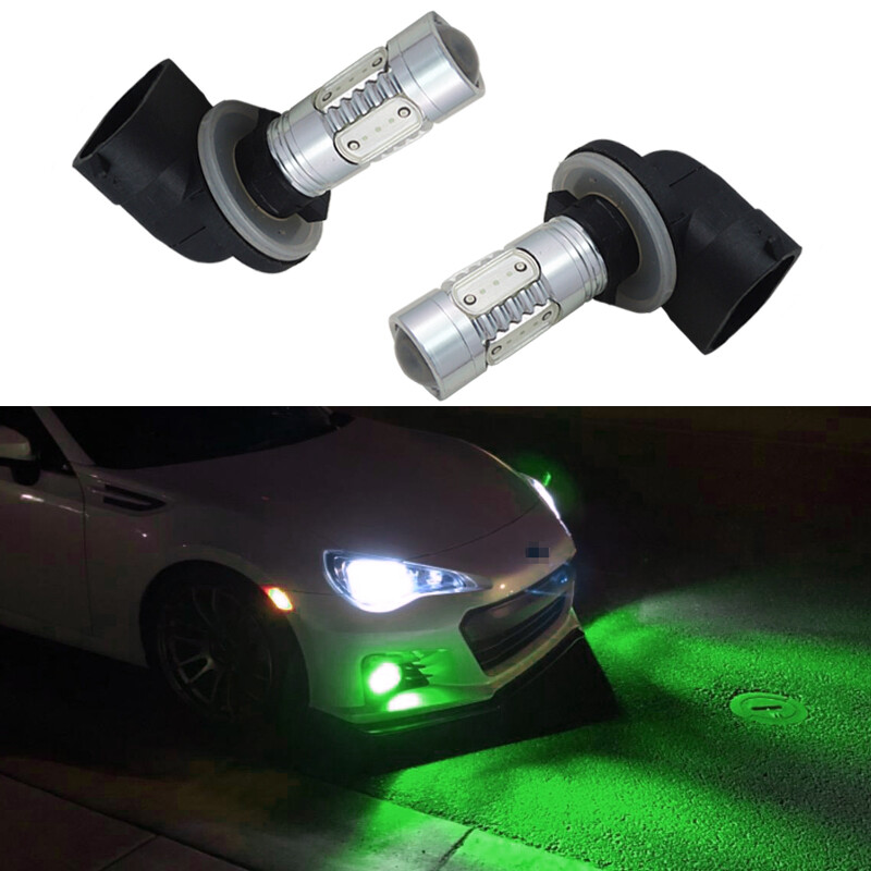 2pcs Bright Green 881 889 894 898 High Power LED Bulbs for Car Truck Fog Lights