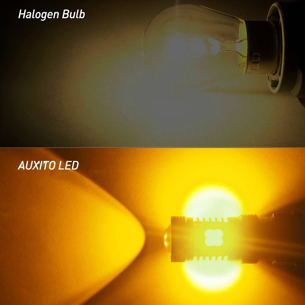AUXITO 3157 LED Bulbs Amber Yellow with Built-in Resistor Turn Signal Light