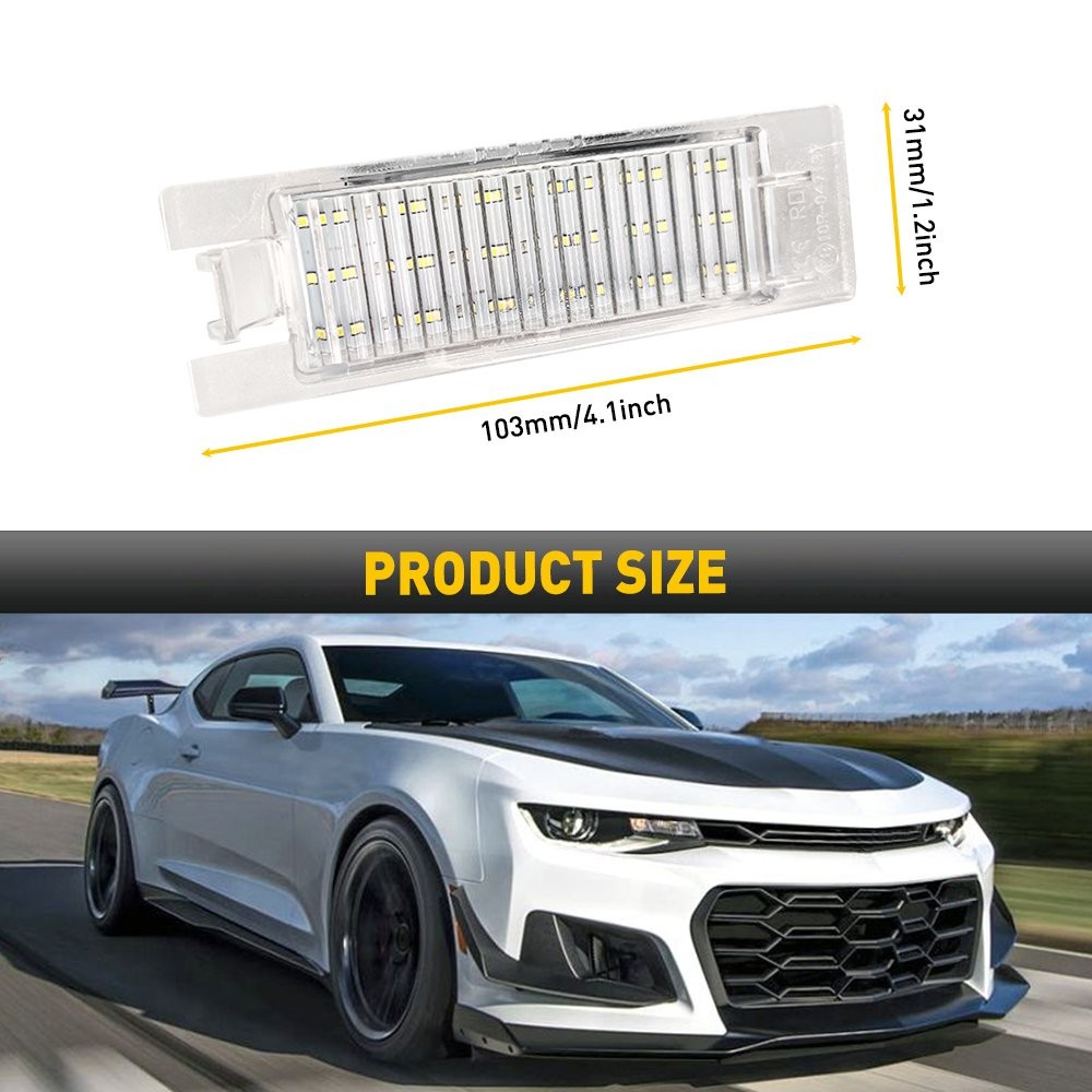 6000K WHITE LED License Plate Light Super For Bright Chevy Camaro Malibu VoltO