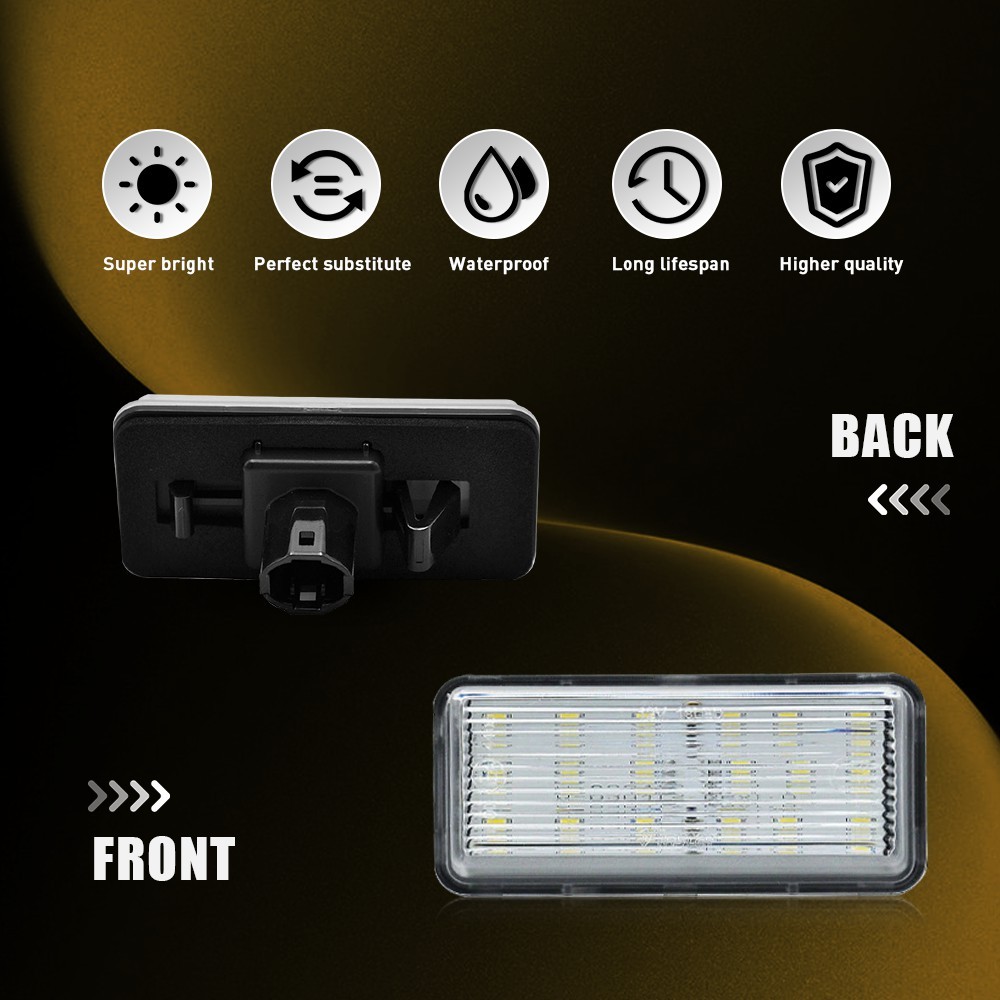 For Lexus LX470 1998-2007 Rear License Plate Lights Clear White Tail Tag Light